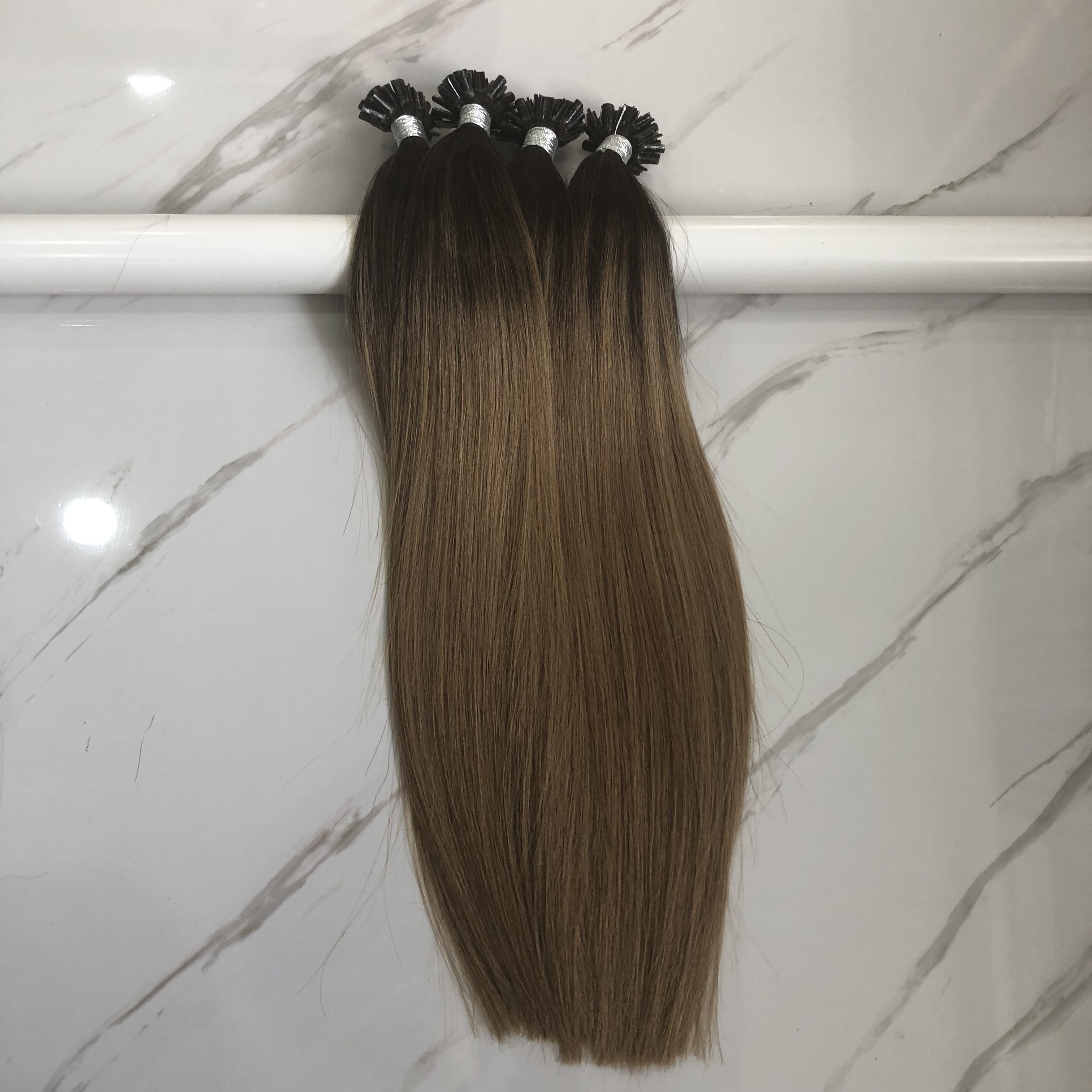 真人发human hair发把隐形发束 外贸接发长直发 大量库存现货 公司