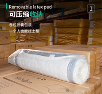 穗龙床垫真空压缩卷包床垫独立静音弹簧高密度海绵席梦思酒店公寓民宿定制