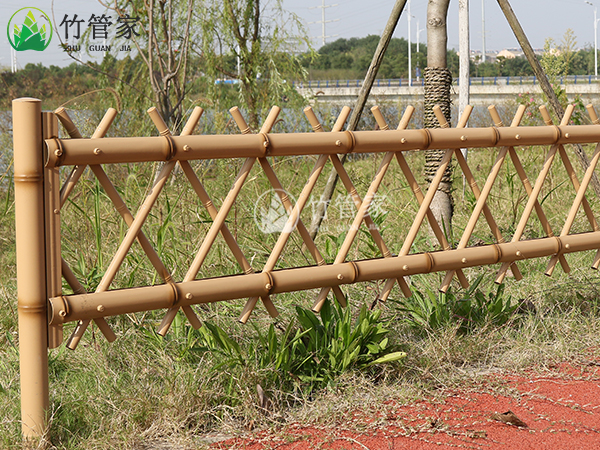 竹篱笆竹管家仿竹护栏竹围栏景观绿化栅栏不锈钢竹子围栏生产厂家