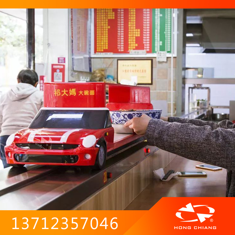 转弯寿司智能送餐小车 无人自动化转弯价格 新干线送餐设备