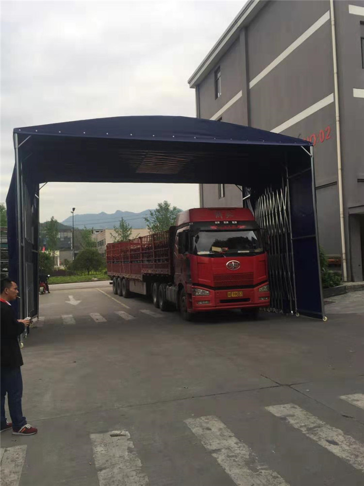 工厂门口【手动推拉雨篷】良心定制  小区门头伸缩式雨蓬   人行等待区雨棚定做