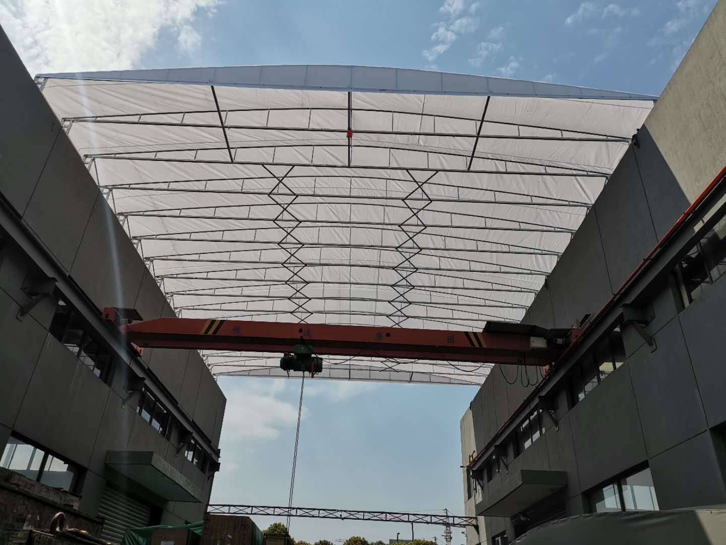 厂房电动推拉篷运输过道  物流化工电动推拉篷晴雨双用  农作物仓库推拉篷