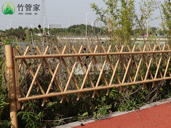 竹篱笆竹管家仿竹护栏仿竹篱笆景区栅栏不锈钢竹围栏生产厂家