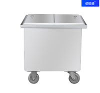 厂家推荐不锈钢面粉车 食物存储桶 厨房自助餐设备面粉车