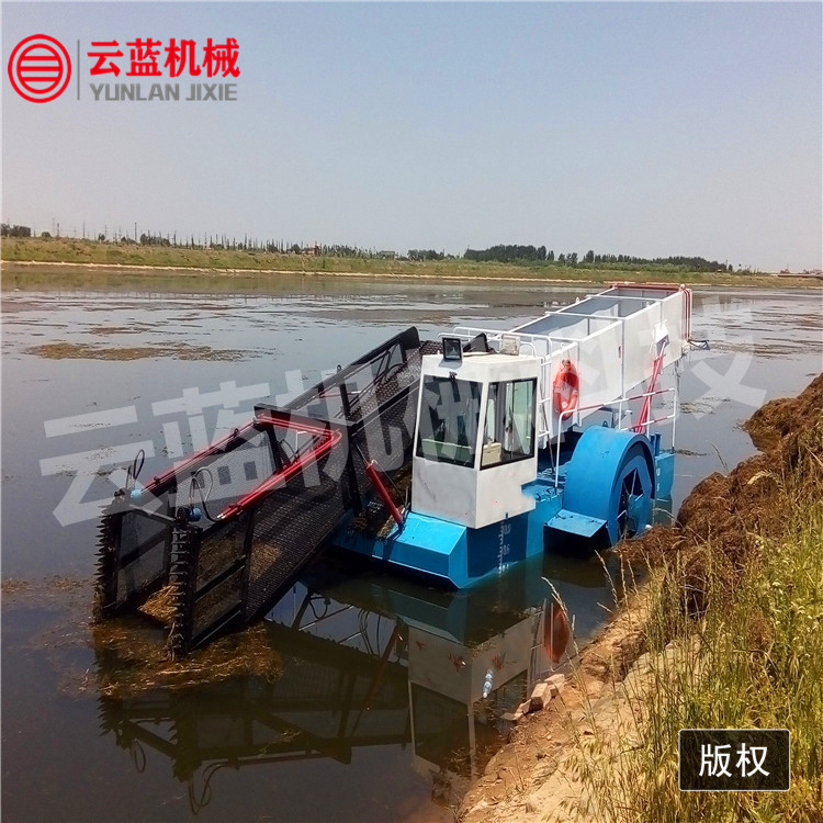 大型湖泊水草收割船  液压明轮水葫芦打捞船