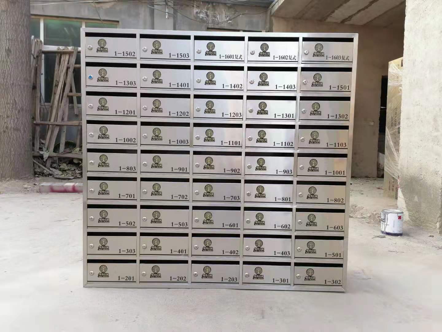玫瑰金信报箱 YF-6005 可根据施工场地定尺加工