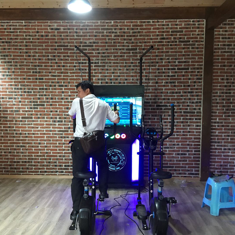 vr设备生产厂家vr动感单车vr脚踏车自由平台特效连机体验氛围更强大型科技室方案策划制作vr体验馆游