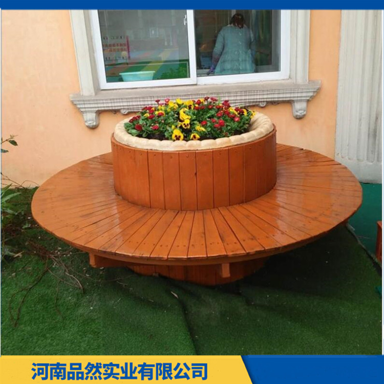 品然防腐木花箱定做 公园防腐木花箱 多种组合 款式新颖