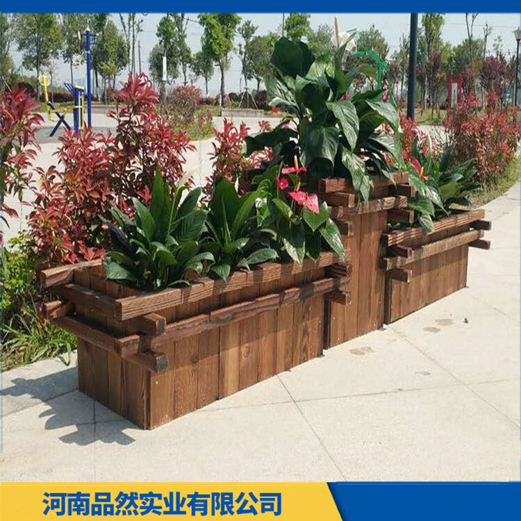 郑州防腐木花箱定做 防腐木花箱批发 环保无污染 稳定性强