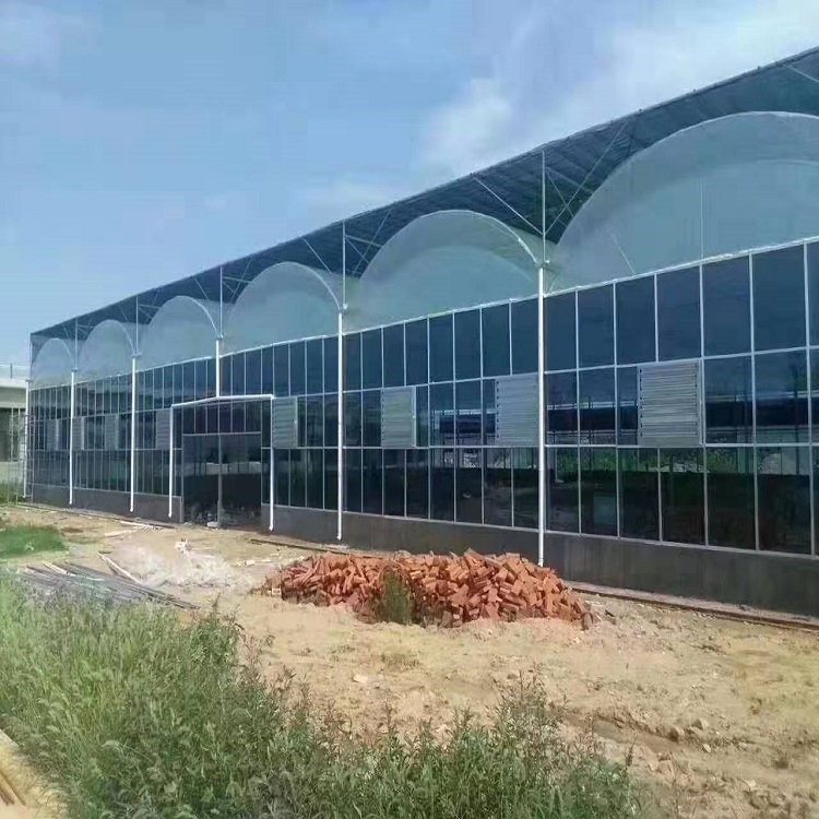 山东玻璃温室建造  薄膜连栋温室承建  生态温室连栋大棚