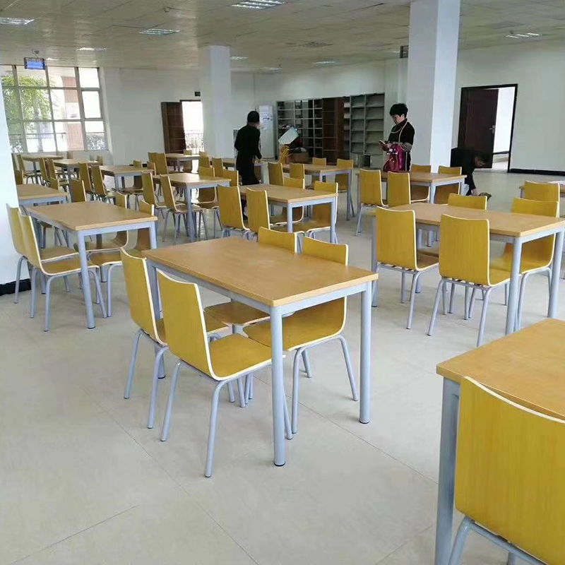 食堂连体餐桌椅 小学生 中学生 大学餐桌椅 食堂餐桌椅