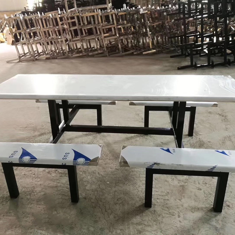学生餐桌椅 公司 员工食堂餐桌椅定制 四座 六座 八座食堂餐桌椅 