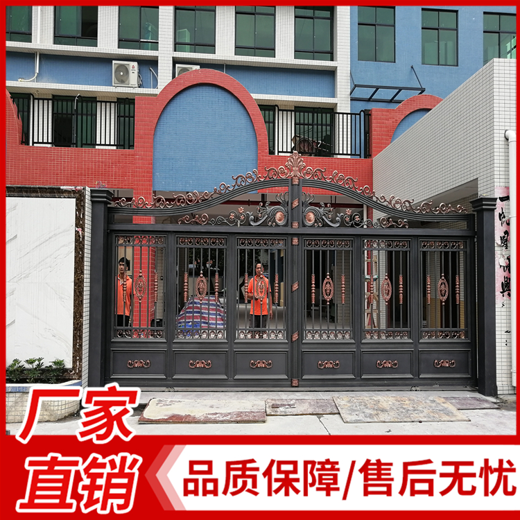 厂家定制欧式铝艺大门 铝艺别墅大门 庭院铝艺门