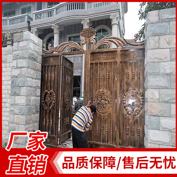 小区铁艺大门 铁艺大门 高档小区铁门 欧式铁艺大门 