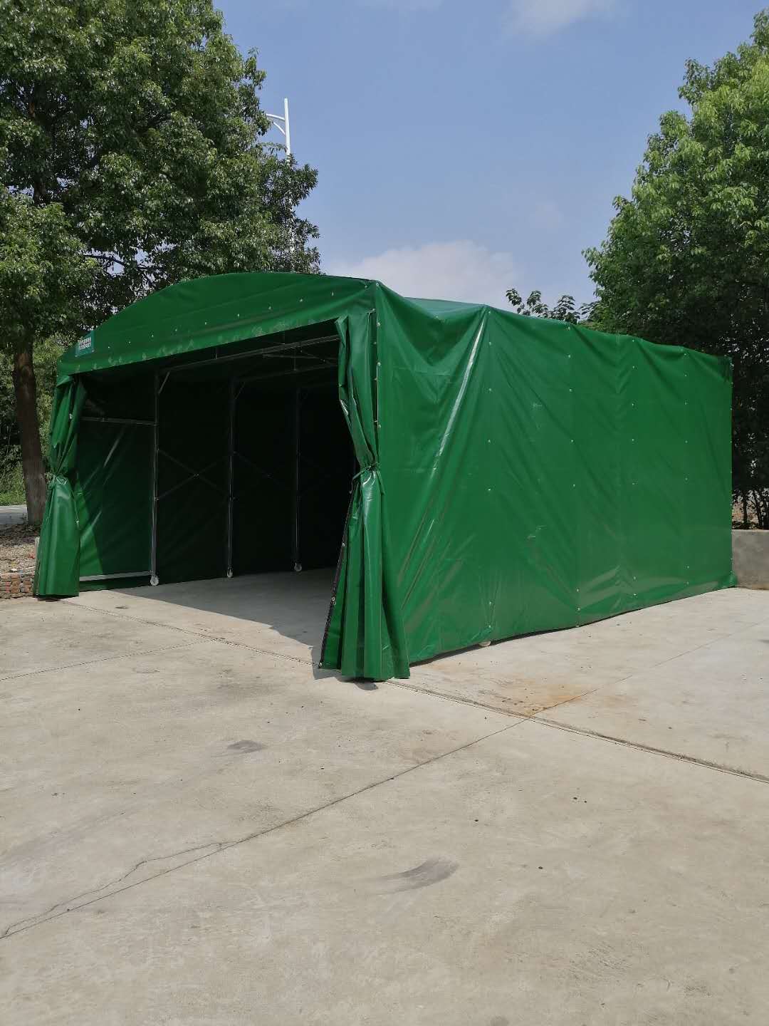 夜宵推拉篷伸缩防风防雨  大型户外仓库活动推拉棚  移动遮阳遮雪推拉雨篷
