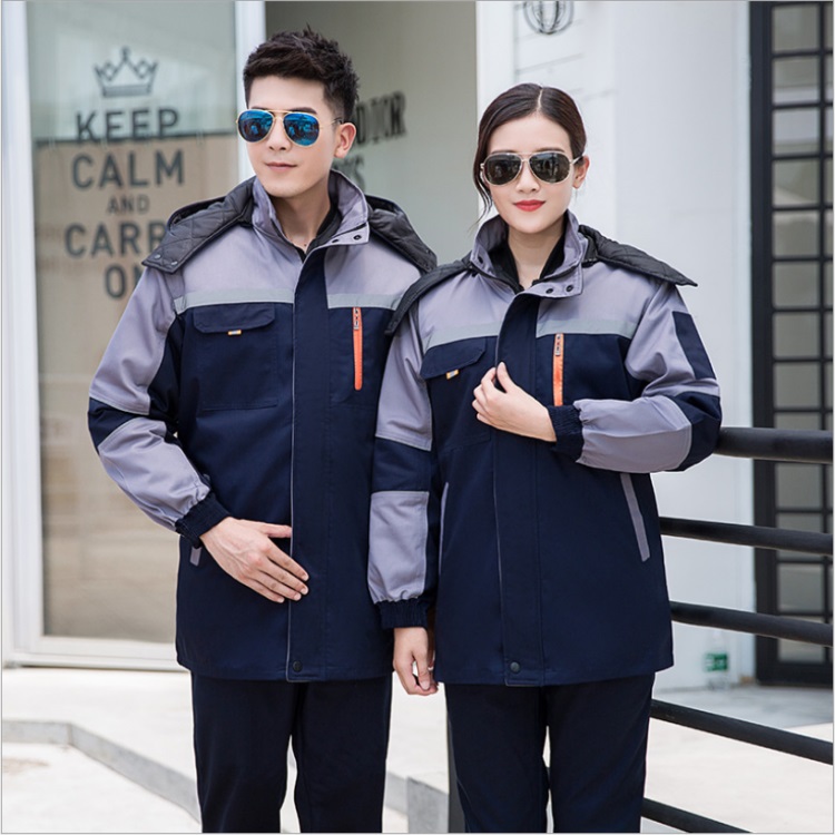 工作服棉衣 棉袄冬季反光加厚劳保棉服 可拆卸冬装上衣防寒