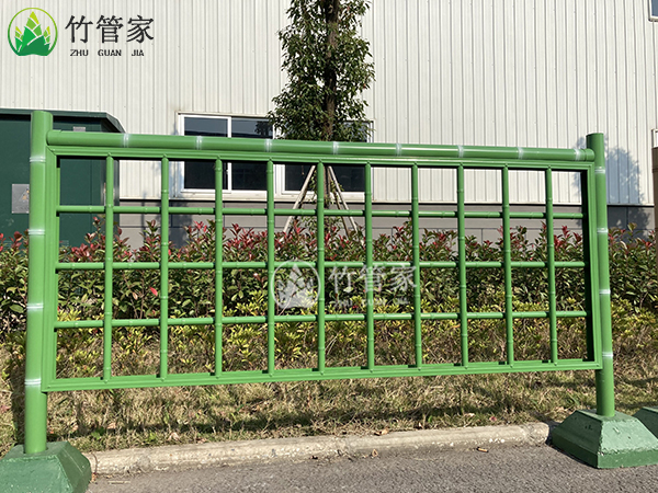 品牌竹篱笆 竹管家仿竹护栏 竹围栏景观绿化竹篱笆栅栏不锈钢仿竹栏杆生产厂家
