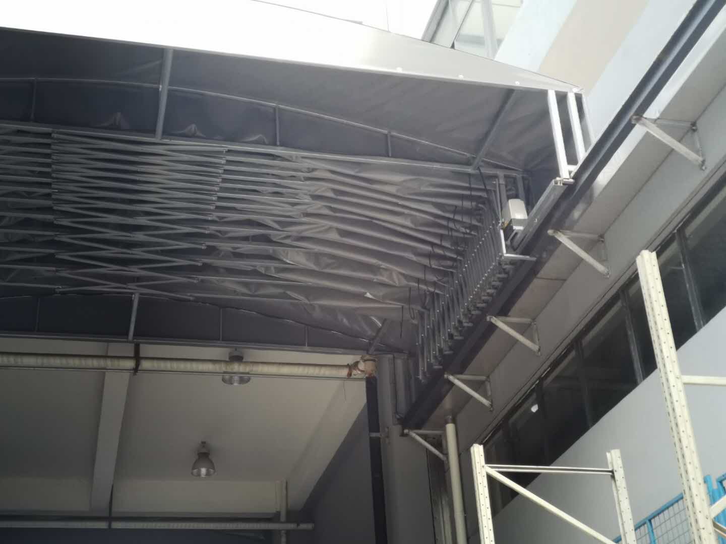 大型电动推拉篷设计安装  苏州厂房仓库电动推拉雨蓬  全自动伸缩推拉雨蓬