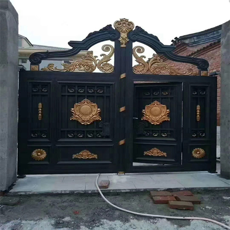 陕西庭院铝艺门   乡村铝艺门  铝艺门定制