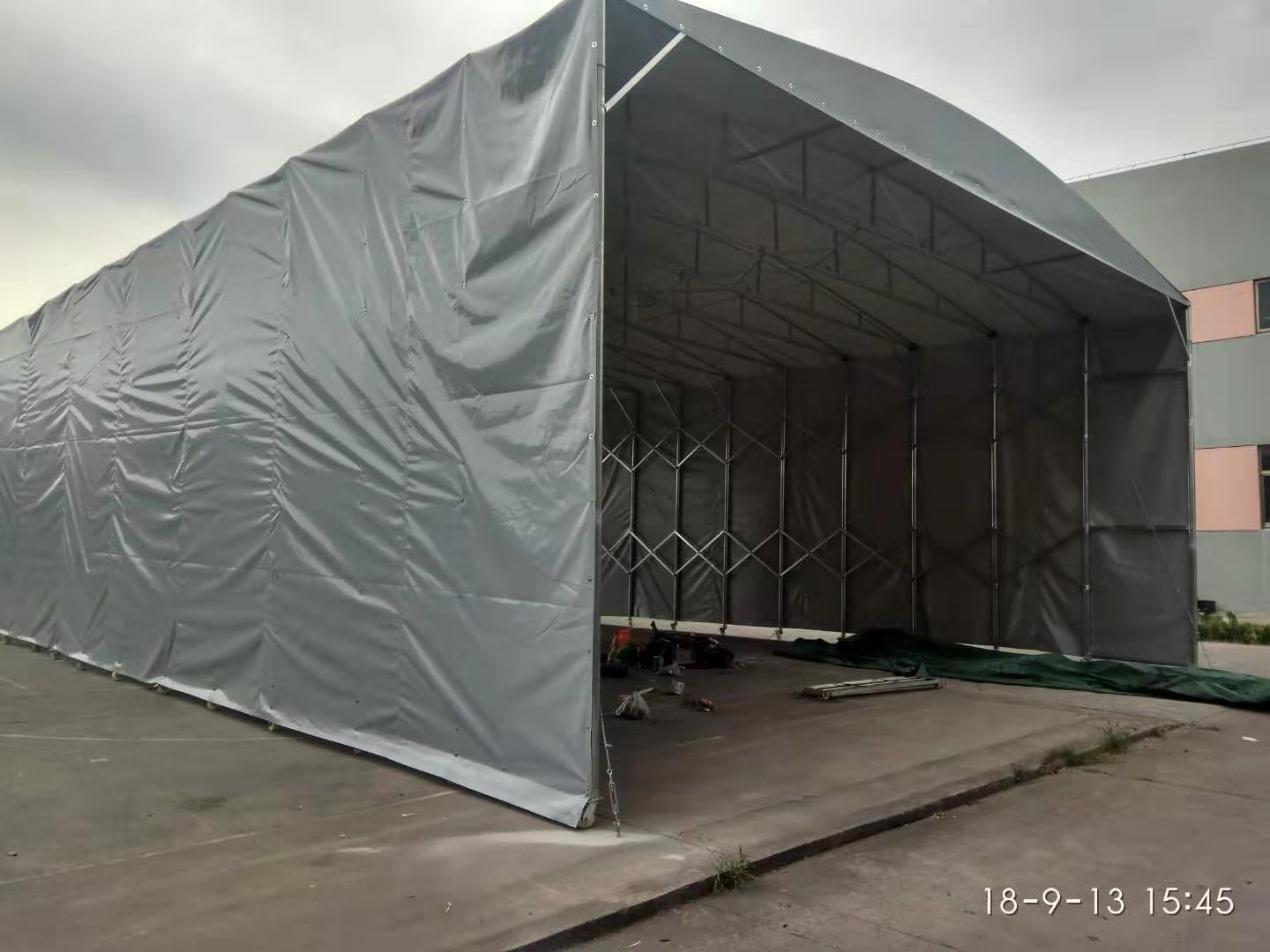 车库电动活动篷设计安装  轨道式电动推拉蓬上门测量   移动收缩折叠推拉篷