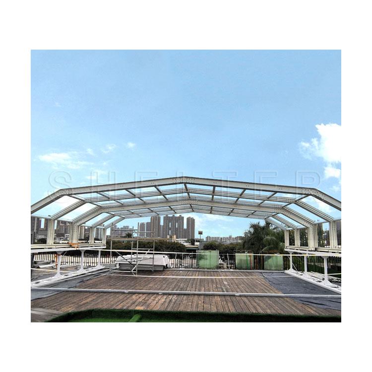 户外商用休闲茶室咖啡厅 铝合金智能遮阳棚采光顶 广州阳光房厂家-赛尔特