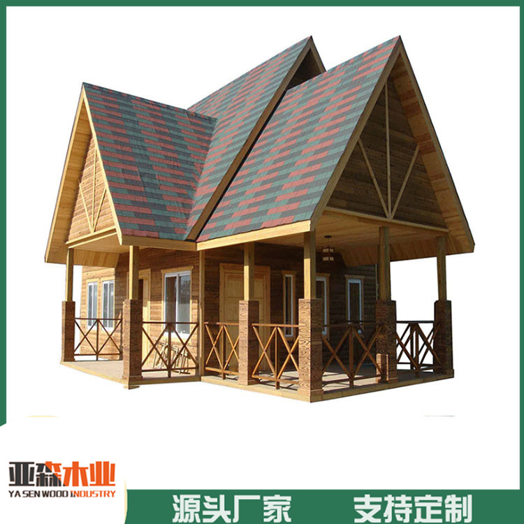 度假村防腐木木屋 河南中式防腐木木屋 工厂直销防腐木木屋