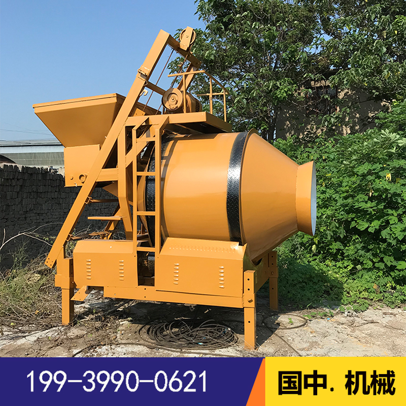 生产供应加厚摩擦式滚筒搅拌机滚筒式全自动上料搅拌机强制式双轴搅拌机JZC350 JZC500型