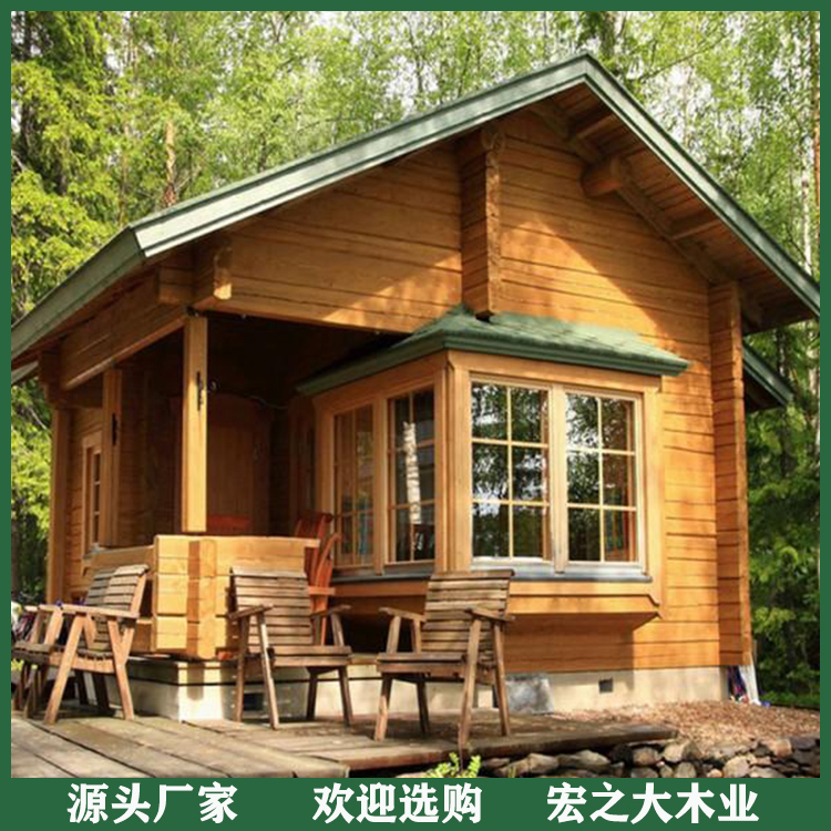 碳化防腐木别墅 防腐木木质别墅 外形美观 欢迎选购