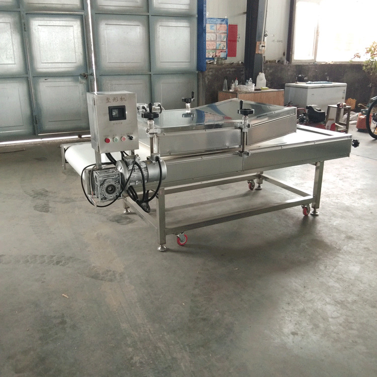 佳昊600型变频调速软包装食品整形机 不锈钢连续式酱菜整形整平机高低可调