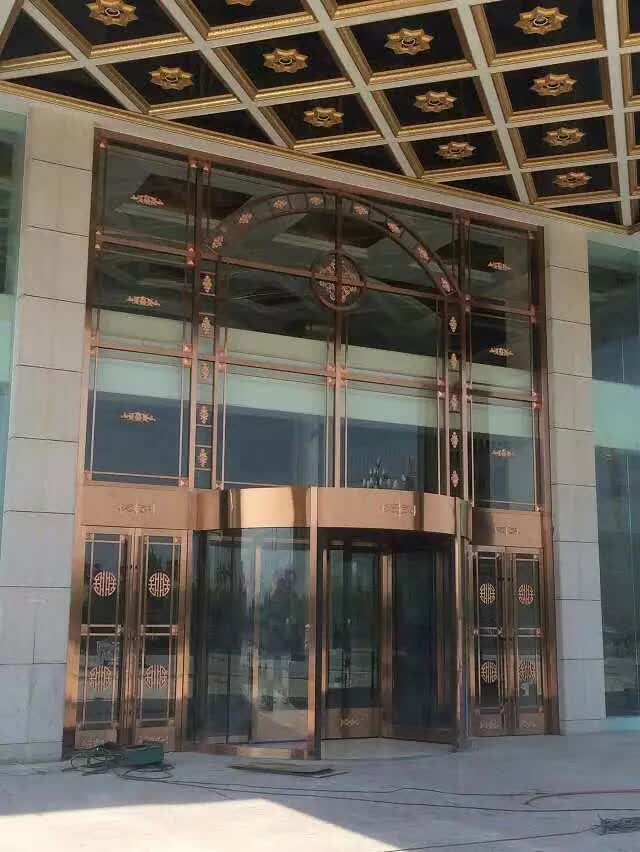 青岛酒店旋转门  旋转门  两翼旋转门加工
