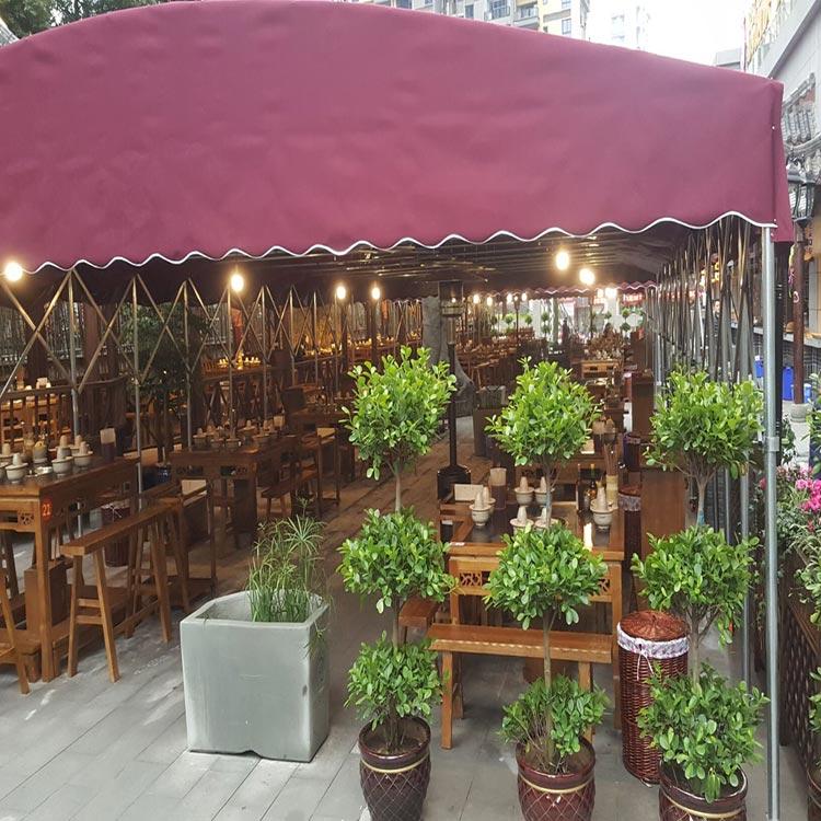 昆山活动雨棚  推拉雨篷厂家上门安装  推拉篷篷布结实耐用