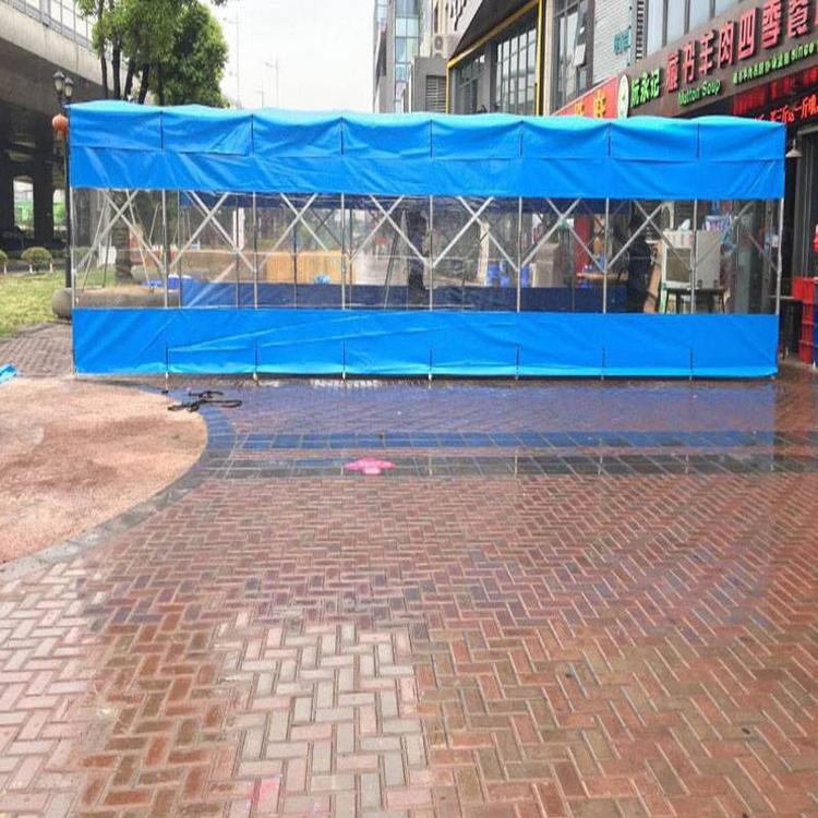 苏州推拉雨篷_彩色天空_防割仓储推拉雨篷_大型轮式推拉雨篷定制
