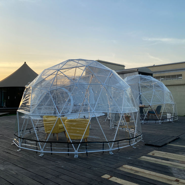 栖星厂家帐篷 户外露营pvc穹顶餐厅酒吧 阻燃防火圆形篷房厂家批发