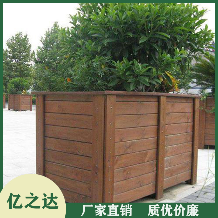 防腐木花箱价格 市政防腐木花箱 造型多样 支持定制