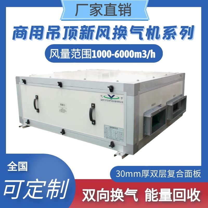 新风换气机生产厂家加工商用吊顶新风换气机大风量