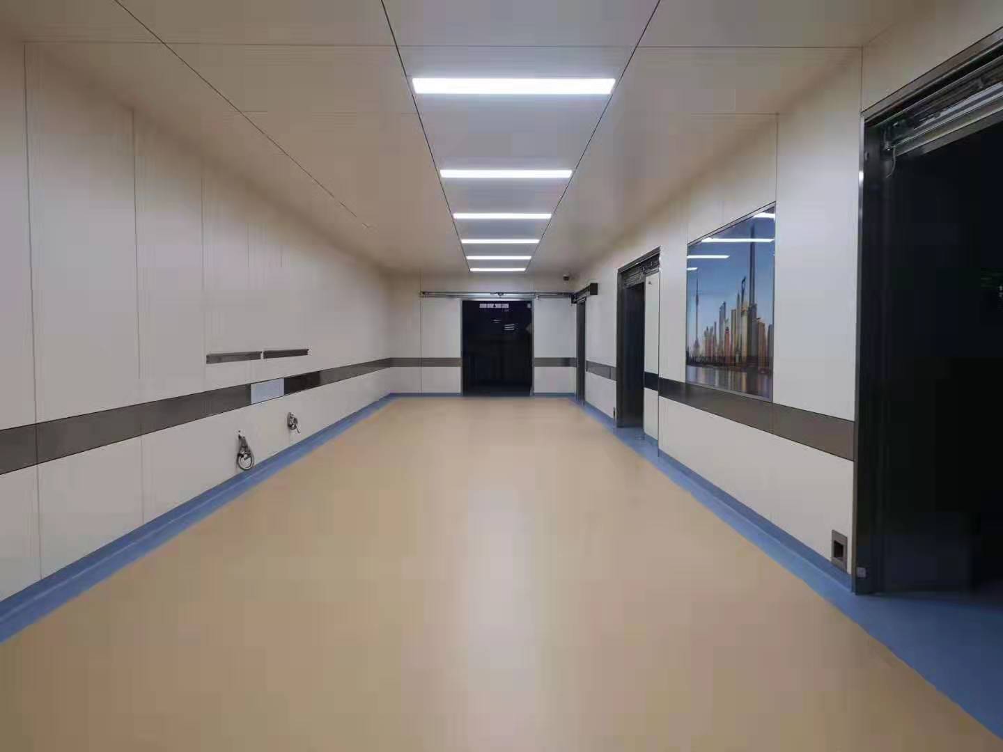 无尘车间抗压PVC地板洁净室抗菌卷材地板胶