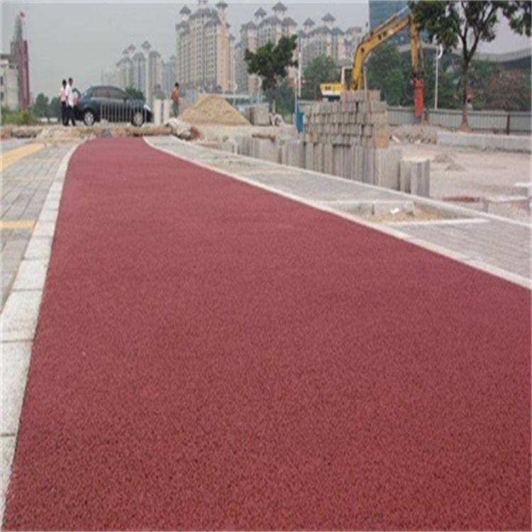 透水路面颜色丰富 透水地坪抗冻 透水混凝土施工工序 河北虹彩建材
