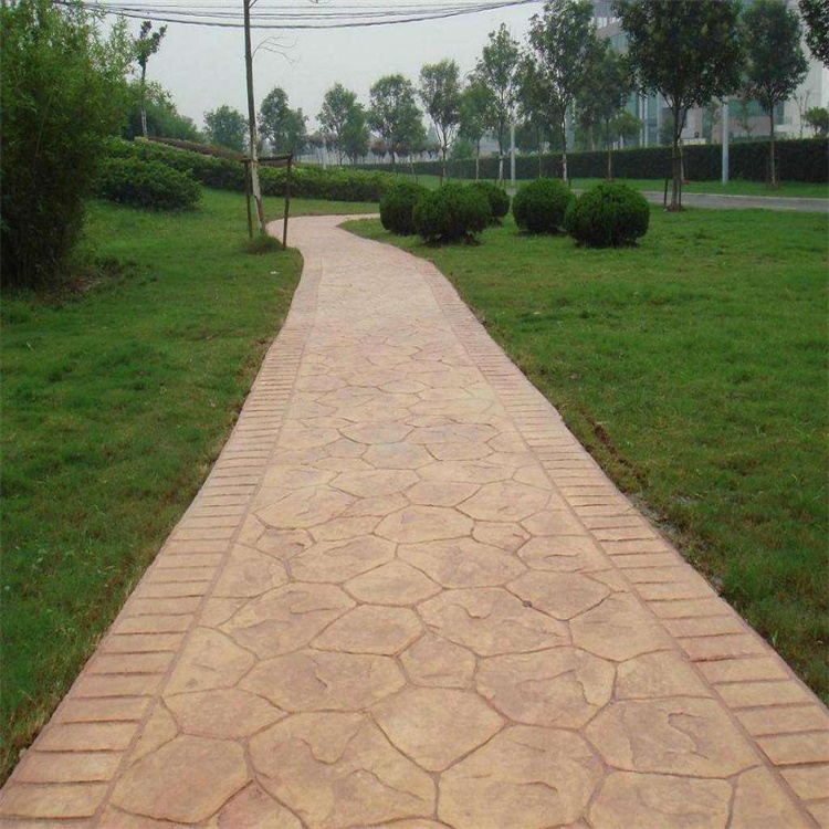 压花地坪多少钱 压模混凝土地坪施工 压印地坪价格 河北虹彩建材