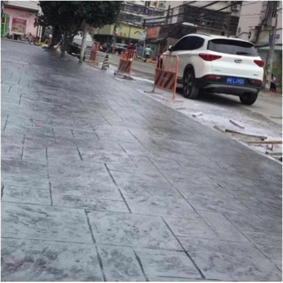 压花地坪路面 压花地坪价格 压模地坪耐磨性强 普林德建材