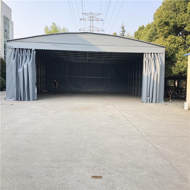 化工物流移动推拉棚  仓库折叠雨棚  电动悬空遮阳篷  PVC篷布生产批发