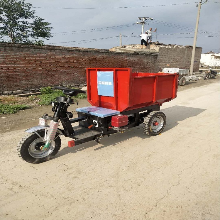 农用小型电动三轮车 拉货电瓶工地工程柴油自卸翻斗三轮载货车