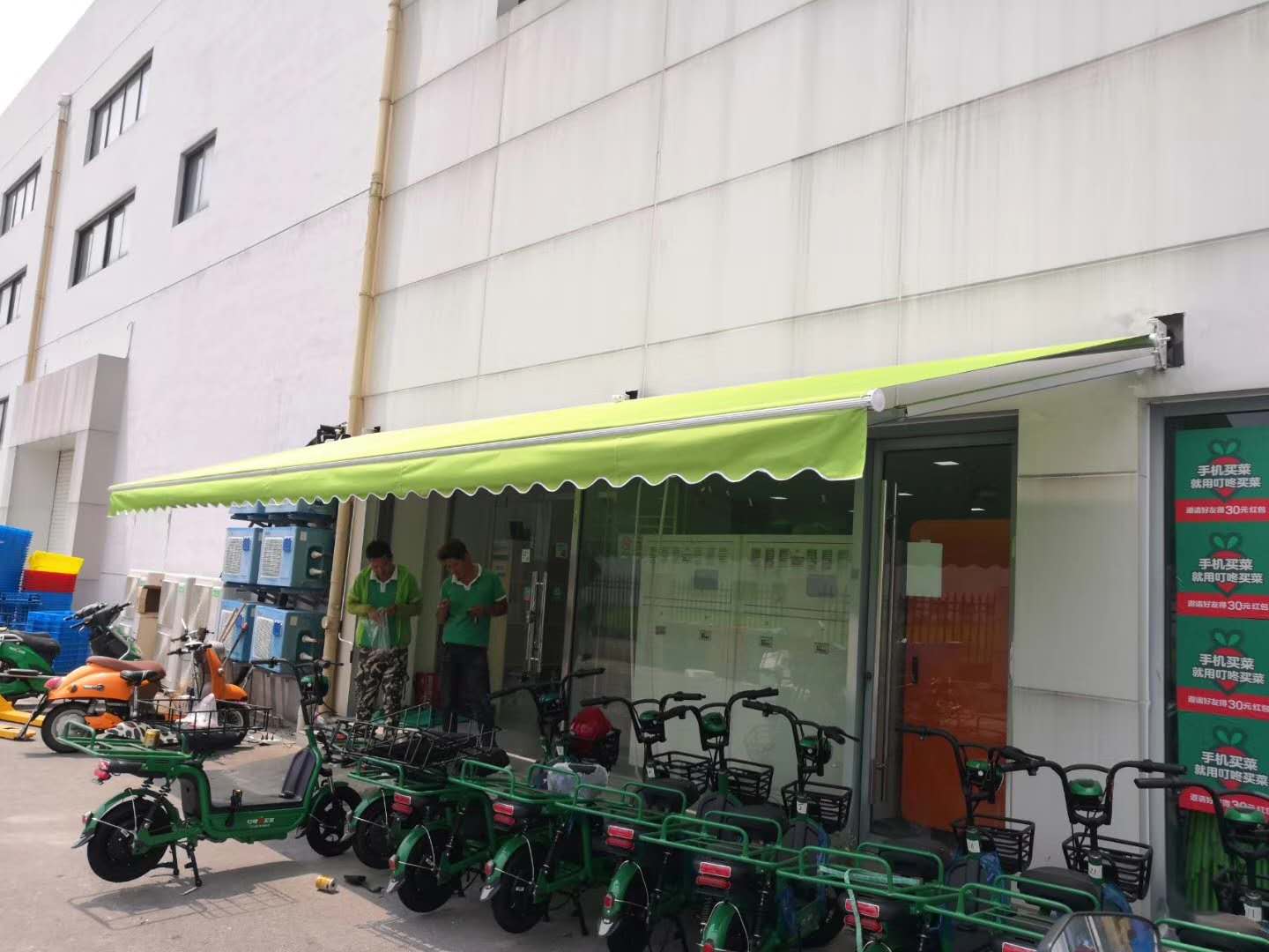 苏州别墅遮阳篷设计  羿唐高档小区遮阳篷定制  户外伸缩雨篷定做   雨篷安装