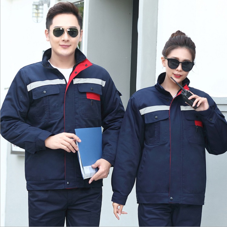 长袖棉衣 防寒保暖工作服上衣劳保制服 加工定制logo可拆 工作服棉衣