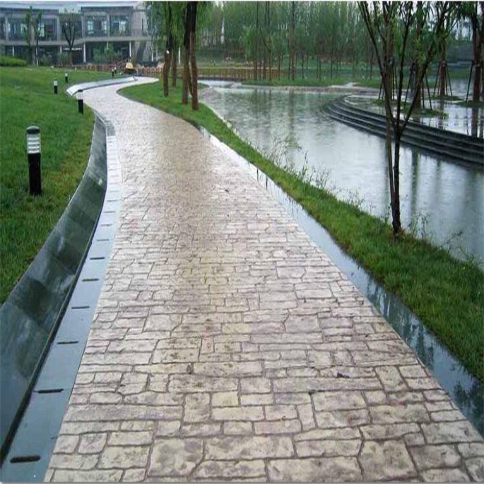 压花地坪模具 压花水泥地坪 压印地坪路面 普林德建材