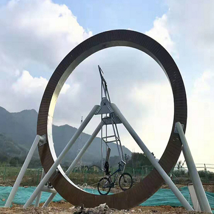 网红自行车 无动力网红自行车 圆形轨道自行车