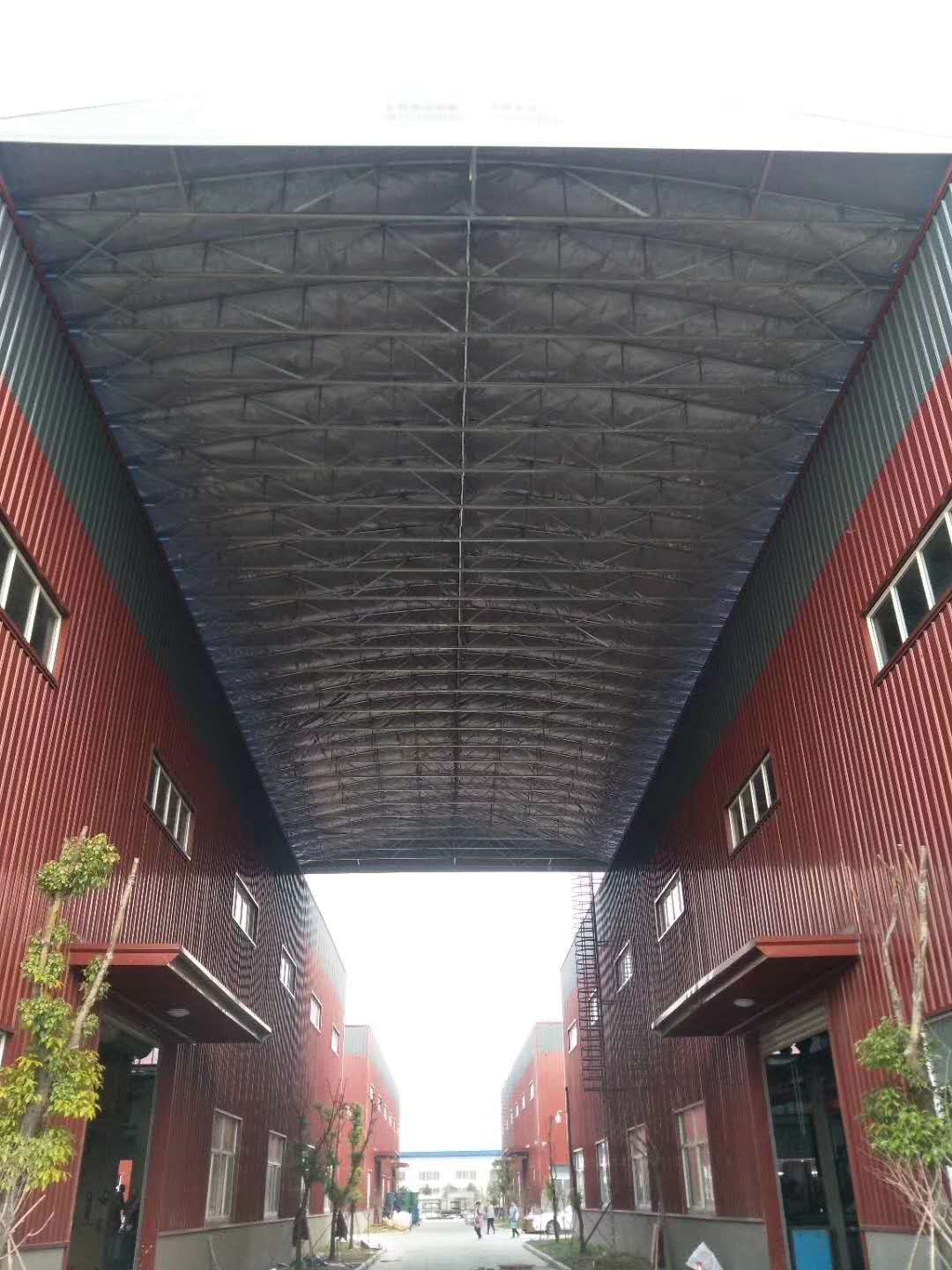 苏锡常大型伸缩推拉雨蓬生产  户外遮阳电动雨篷   遥控式电动雨篷   羿唐电动推拉篷