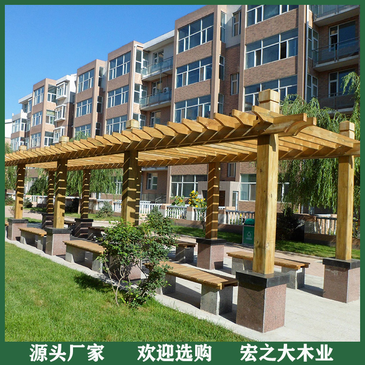 花园防腐木花架 防腐木花架供应商 防腐性强 货源充足