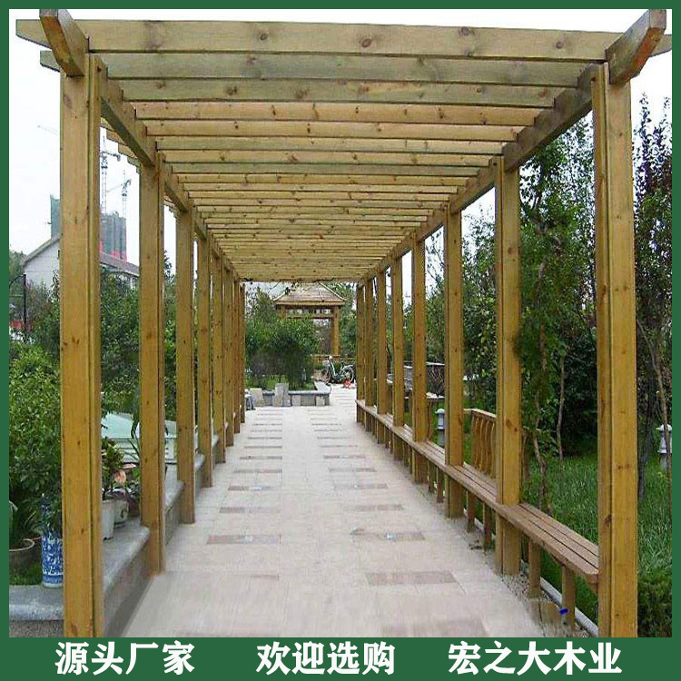 制作防腐木花架 设计防腐木花架 经济耐用 欢迎选购