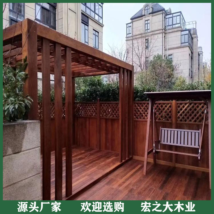 室外防腐木花架 防腐木花架供应商 防腐性强 货源充足