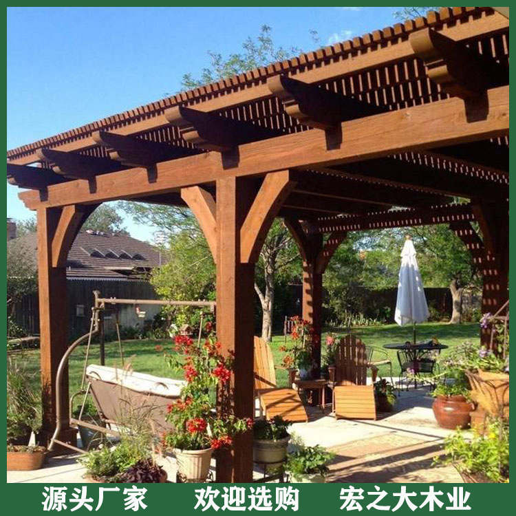制作防腐木花架 防腐木花架供应商 厂家直销 值得信赖